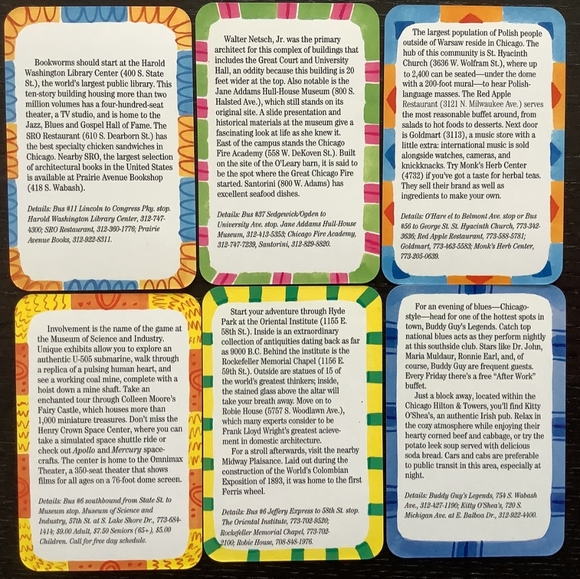 52 Adventures in Chicago
Cards NEW 1995 - Picture 8 of 8